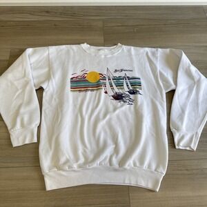 Vintage San Fransico Cali Sweatshirt Size M/L Sailing Nautical 90s Crewneck